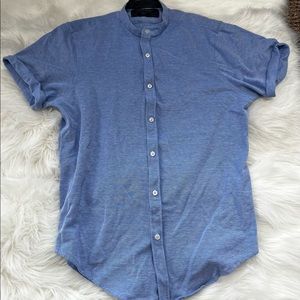Zara | Mens Slim Fit Polo Size Large Blue